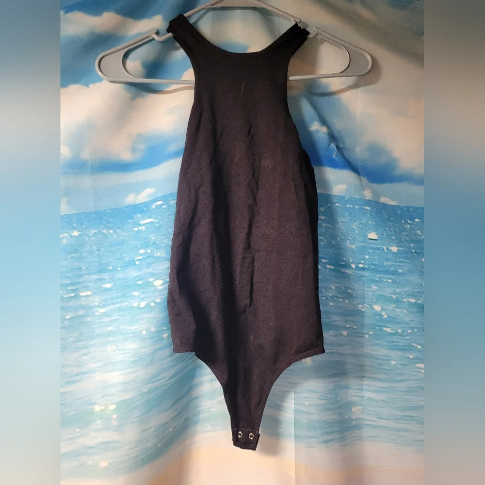 Intimately‎ Free People NWOT Black Racerback Tank Bodysuit Size XS/S